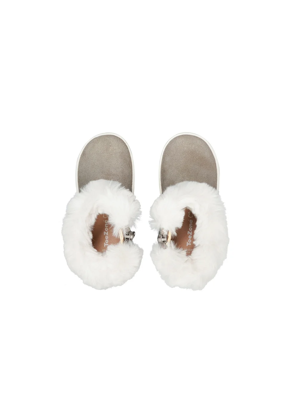 ToeZone Girls Brown Faith Suede Fur Boot (Younger 4 - Younger 10) - 9 Infants Image 4