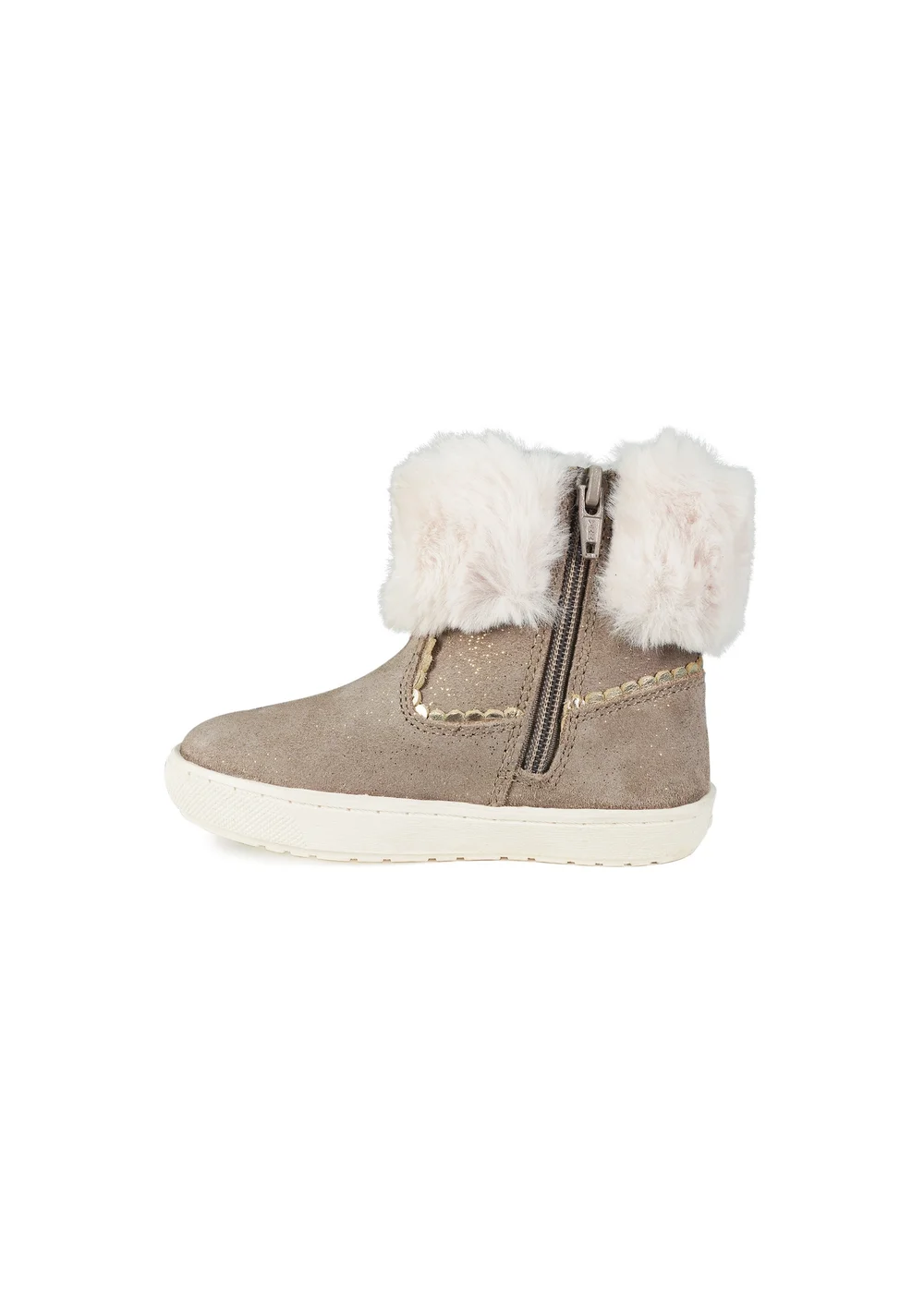 ToeZone Girls Brown Faith Suede Fur Boot (Younger 4 - Younger 10) - 9 Infants Image 3