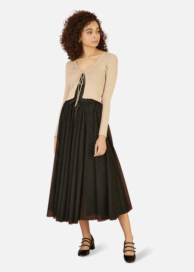 Yumi Gold Shimmer Knitted Rib Bolero