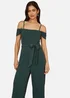 Yumi Green Sparkle Stretch Bardot Jumpsuit - 14 Image 2