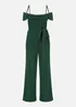 Yumi Green Sparkle Stretch Bardot Jumpsuit - 14 Image 3