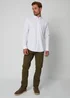 Threadbare White Oxford Cotton Long Sleeve Shirt - Medium Image 4