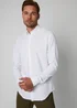 Threadbare White Oxford Cotton Long Sleeve Shirt - Medium Image 5