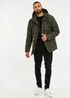 Threadbare Khaki Showerproof Hooded Padded Jacket - M Image 3