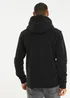 Threadbare Black Microfleece Overhead Hoodie - Large Image 2