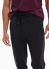 Threadbare Black Cotton Blend Regular Fit Joggers - L Image 4
