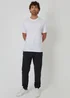 Threadbare Black Slim Fit Cotton Cuffed Cargo Trousers - S Image 3