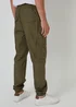 Threadbare Khaki Slim Fit Cotton Cuffed Cargo Trousers - L Image 2