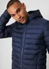 Threadbare Navy Matte Finish Padded Hooded Jacket - XL Image 3