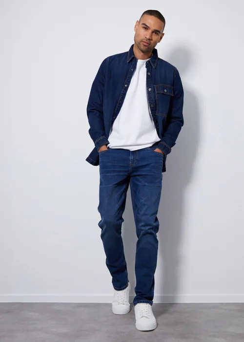 Threadbare Blue Slim Fit Jeans With Stretch - 32/L32 Image 4