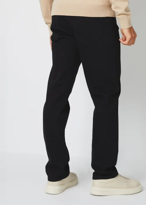 Threadbare Black Straight Fit Jeans With Stretch - 34/L32 Image 2