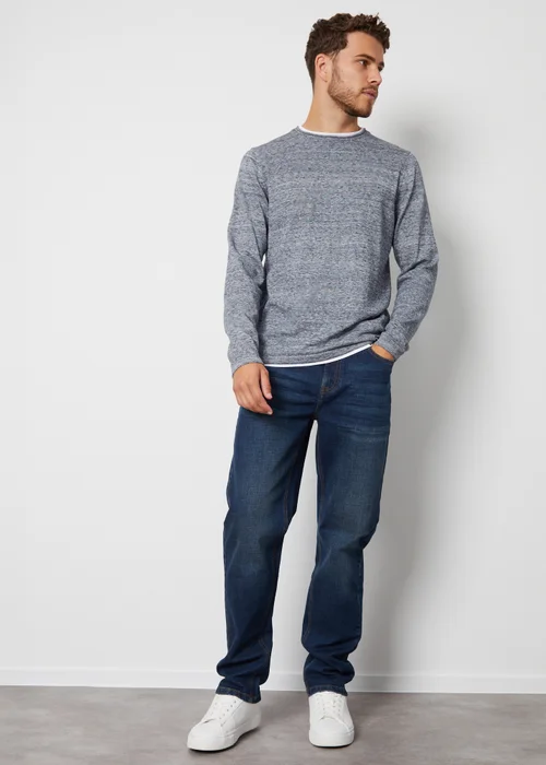 Threadbare Blue Straight Fit Jeans With Stretch - 38/L32 Image 4