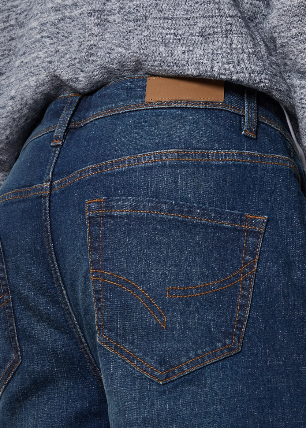 Threadbare Blue Straight Fit Jeans With Stretch - 38/L32 Image 3