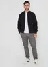 Threadbare Black Showerproof Classic Bomber Jacket - L Image 4