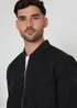 Threadbare Black Showerproof Classic Bomber Jacket - L Image 3