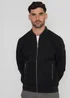 Threadbare Black Showerproof Classic Bomber Jacket - L Image 1