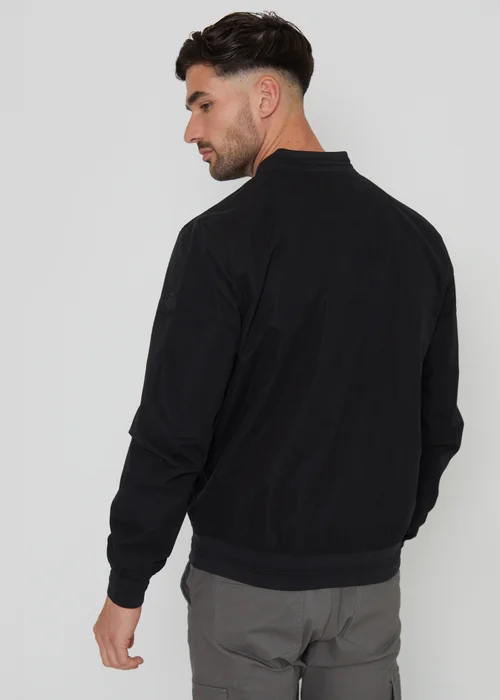 Threadbare Black Showerproof Classic Bomber Jacket - L Image 2
