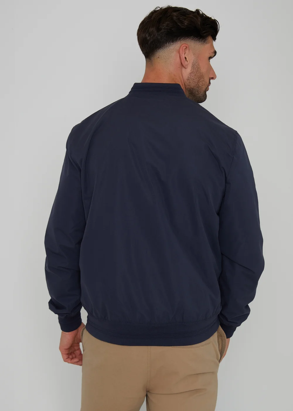 Threadbare Navy Showerproof Classic Bomber Jacket - S Image 2