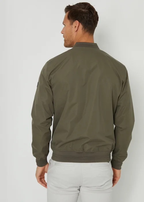 Threadbare Khaki Showerproof Classic Bomber Jacket - M Image 2