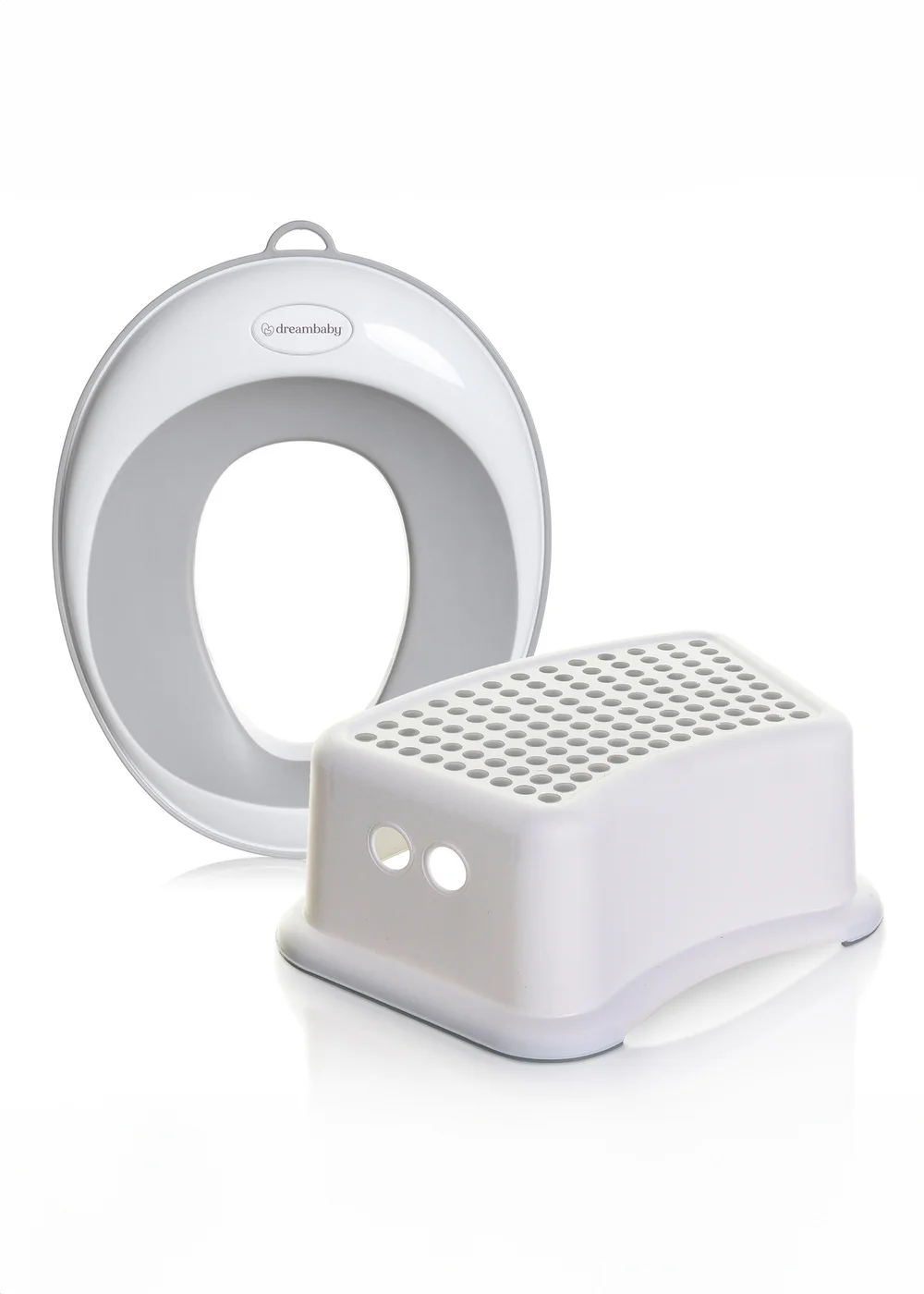 Dreambaby Grey Toilet Trainer Seat & Step Stool Set - One Size Image 1