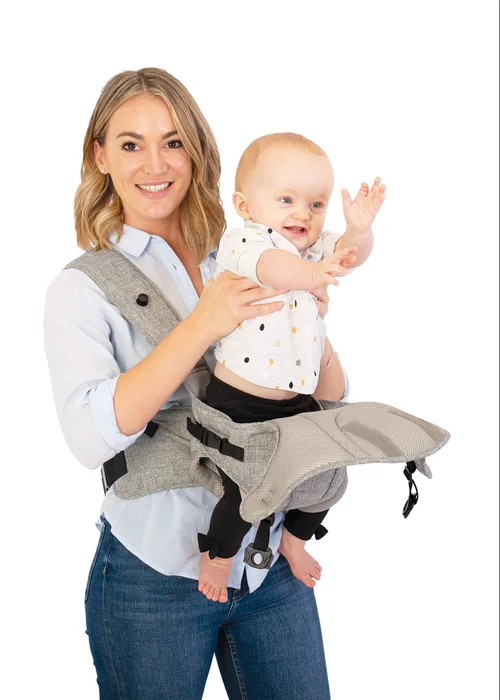 Dreambaby Grey Oxford Heavy-Duty Fabric 3-Way Facing Baby Carrier - One Size Image 3