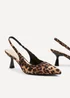 Linzi Presley Leopard Print Sling Back Low Court Heel - Size 5 Image 5