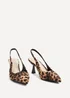 Linzi Presley Leopard Print Sling Back Low Court Heel - Size 5 Image 3
