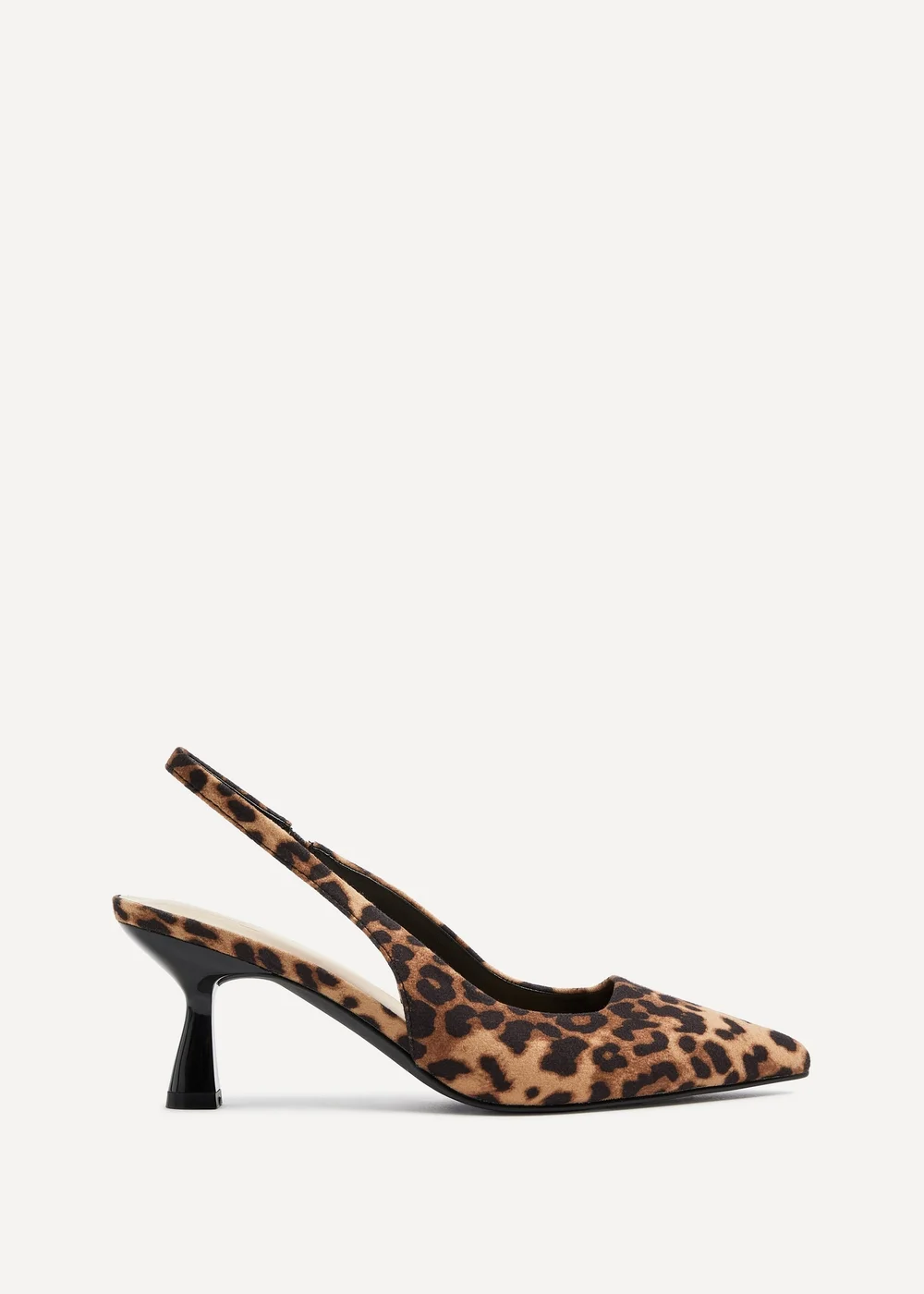 Linzi Presley Leopard Print Sling Back Low Court Heel - Size 5 Image 2
