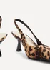 Linzi Presley Leopard Print Sling Back Low Court Heel - Size 5 Image 4