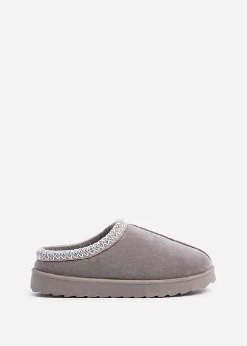 Linzi Tammy Ash Grey Faux Suede Slipper - Size 6 Image 2