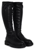 Linzi Hallie Black Faux Leather High Leg Stretch Boot - Size 7 Image 3