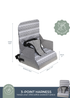 Dreambaby Grey Grab 'N Go Booster Seat With Storage Compartments - One Size Image 5