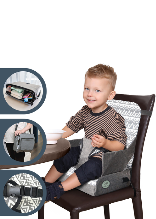 Dreambaby Grey Grab 'N Go Booster Seat With Storage Compartments - One Size Image 4