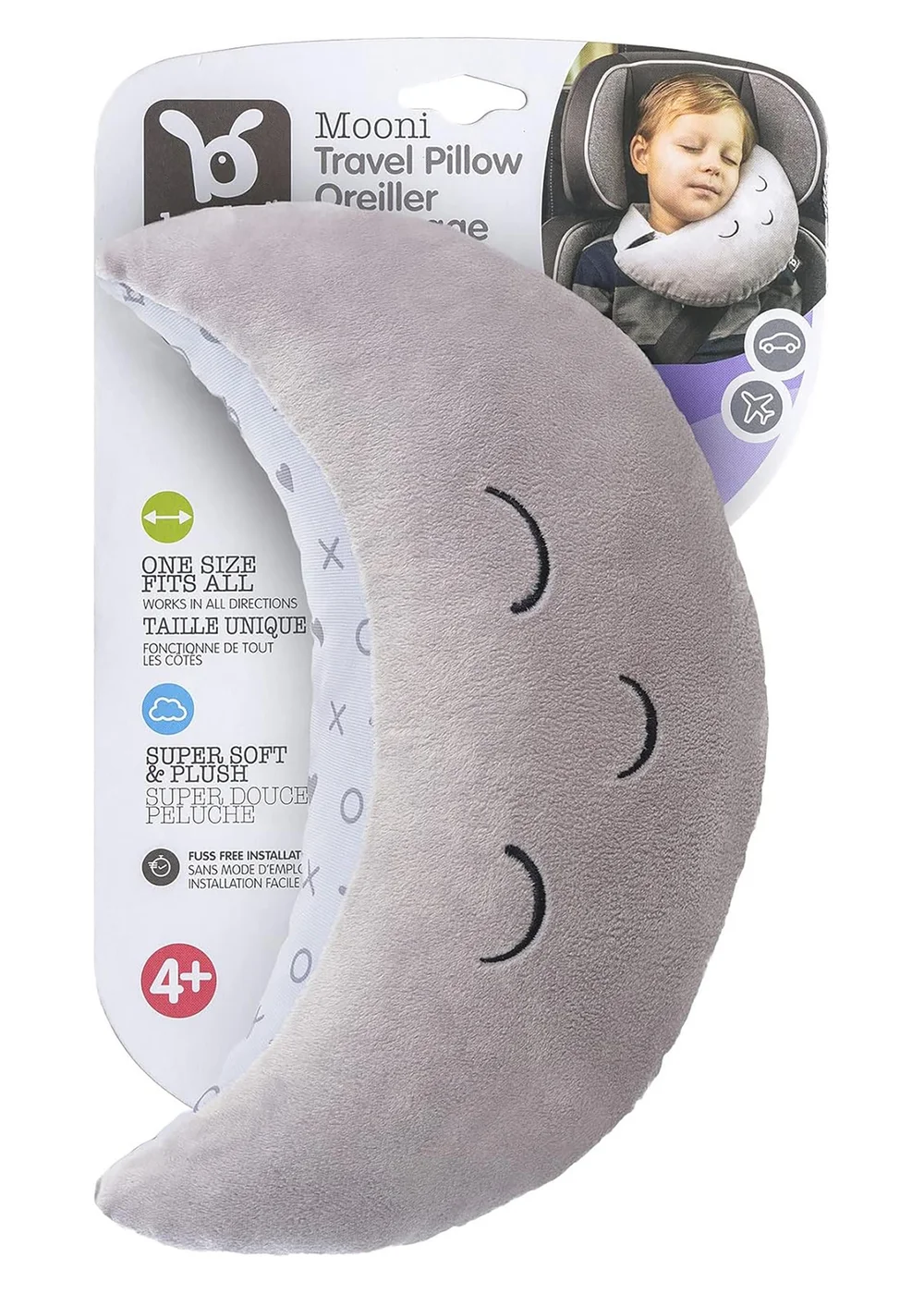 Benbat Grey Mooni Seatbelt Head Support - One Size Image 2