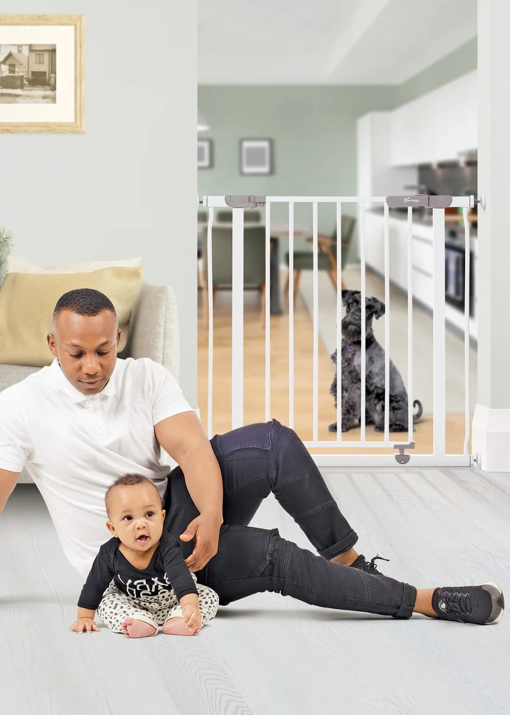 Dreambaby White Ava Safety Gate - One Size Image 2