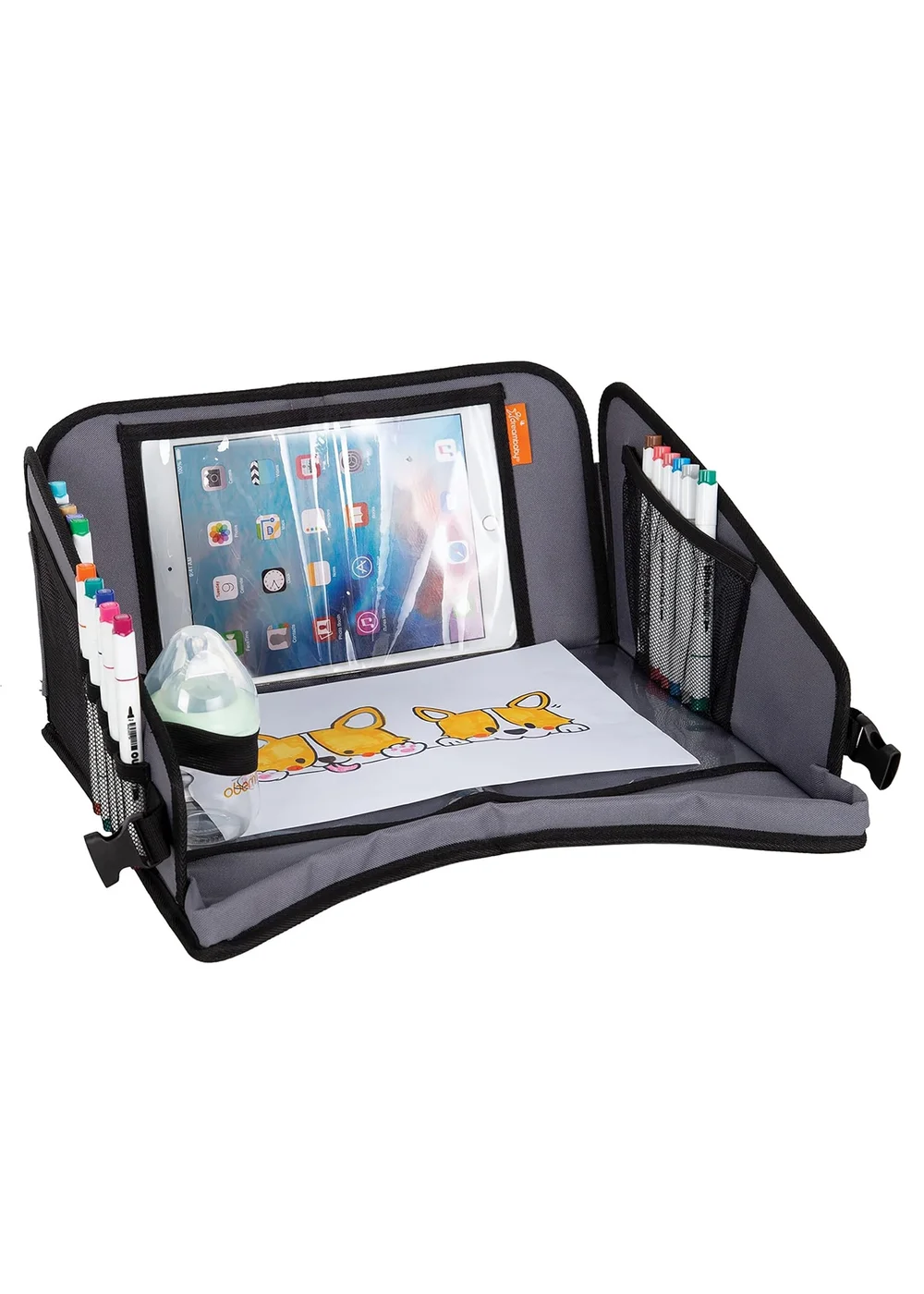 Dreambaby Black Extra-Large High-Back Car Travel Tray - One Size Image 1