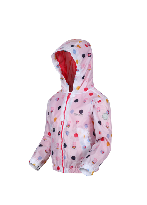 Regatta White/Pink Peppa Pig Muddy Puddle Jacket - Age 3-4 Years Image 1