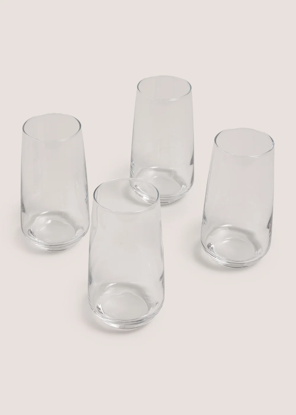 4 Pack Luna Long Glass Tumblers Image 1