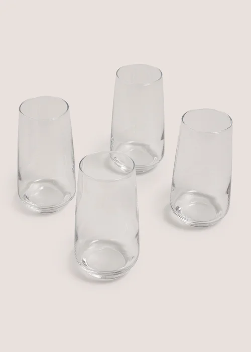 4 Pack Luna Long Glass Tumblers Image 1