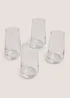 4 Pack Luna Long Glass Tumblers Image 1