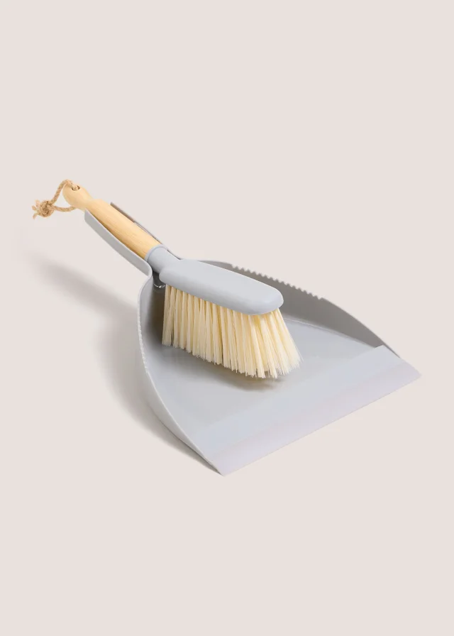 Grey Dustpan Brush