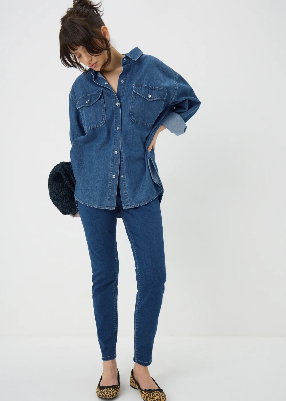 Dark Wash High Waist Skinny Jeans - Size 10 Image 1