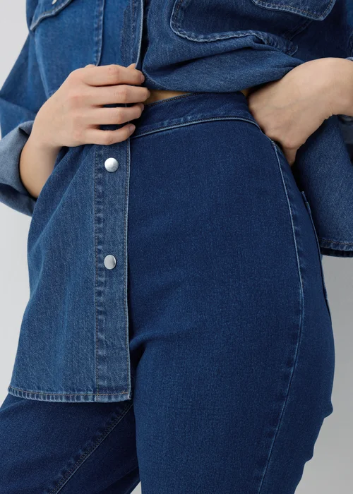 Dark Wash High Waist Skinny Jeans - Size 10 Image 3