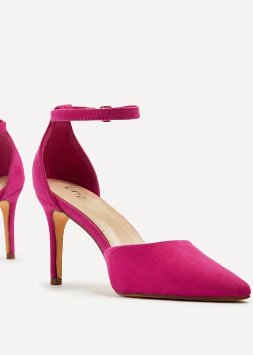 Linzi Maci Fuchsia Suede Stiletto Court Heel - Size 8 Image 4