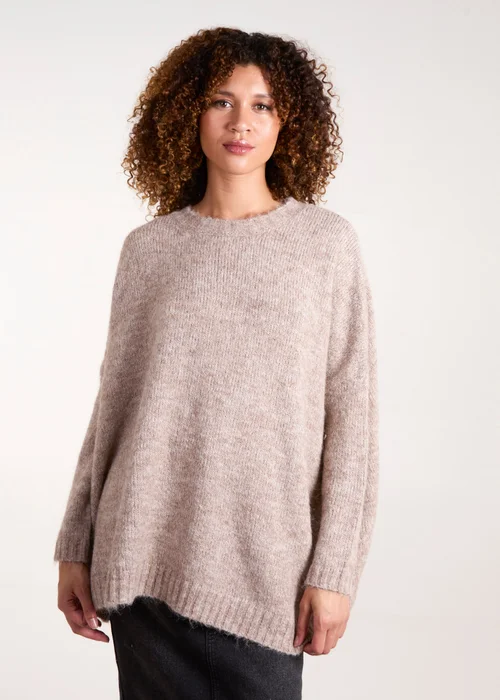 Blue Vanilla Brown Round Neck Jumper - One Size Image 1
