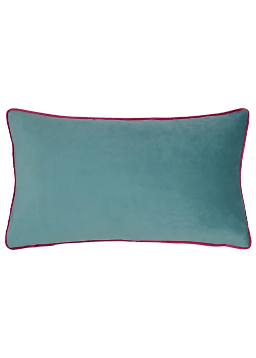 furn. Beetalis Piped Velvet Filled Cushion (30cm x 50cm) - One Size Image 3