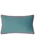 furn. Beetalis Piped Velvet Filled Cushion (30cm x 50cm) - One Size Image 3