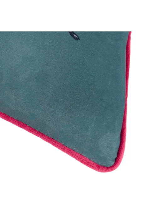 furn. Beetalis Piped Velvet Filled Cushion (30cm x 50cm) - One Size Image 5