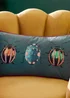 furn. Beetalis Piped Velvet Filled Cushion (30cm x 50cm) - One Size Image 1