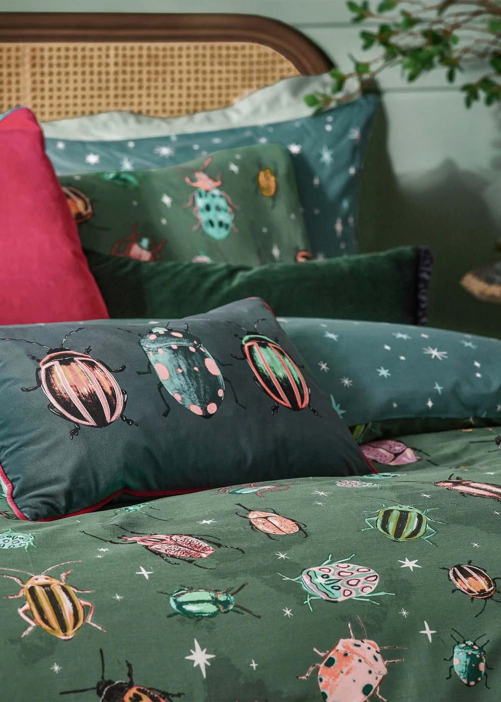 furn. Beetalis Piped Velvet Filled Cushion (30cm x 50cm) - One Size Image 6